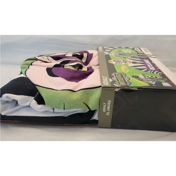 Rubies Beetlejuice Halloween Costume Hooded Jumpsuit Cosplay Adult  XL 40/42 Men - Picture 10 of 11